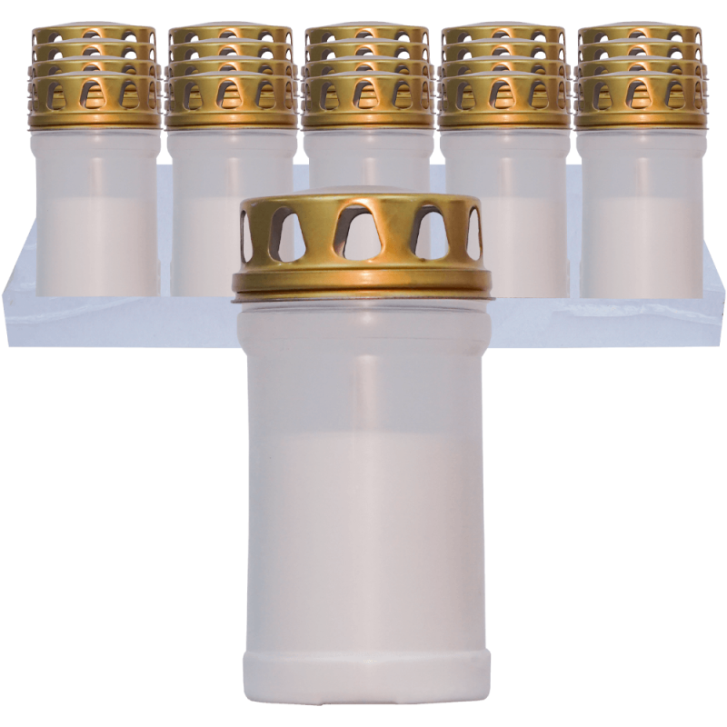 Candelă albă cu capac T-30LL 20 buc